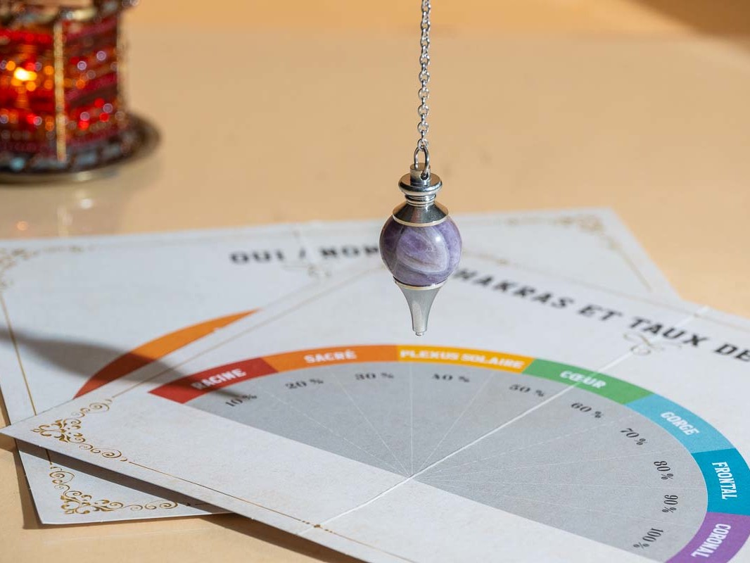 Pendule Améthyste sphérique