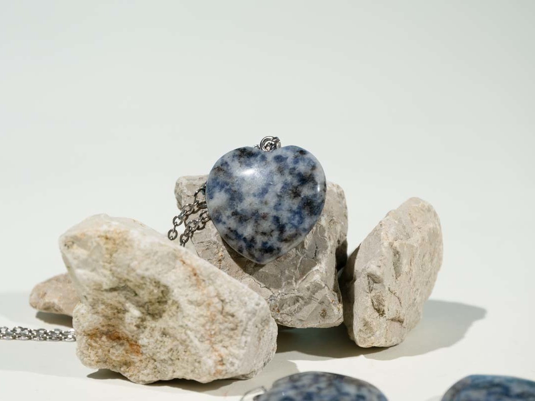 Pendentif Sodalite en forme de Cœur