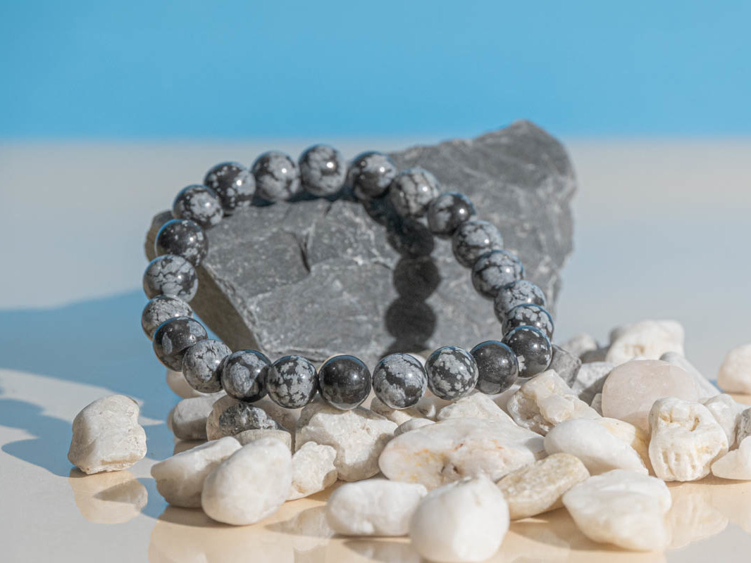 Bracelet Obsidienne Neige par Naïla Nature
