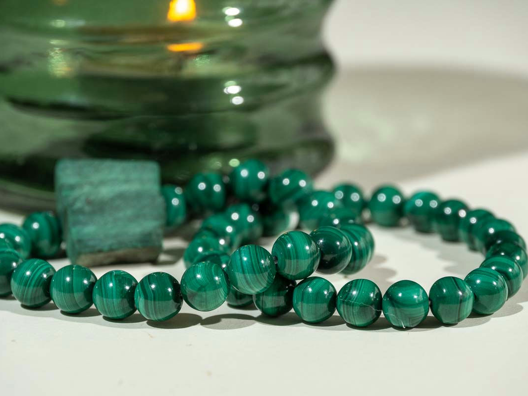 Bracelet Malachite 'Light Green' par Naïla Nature