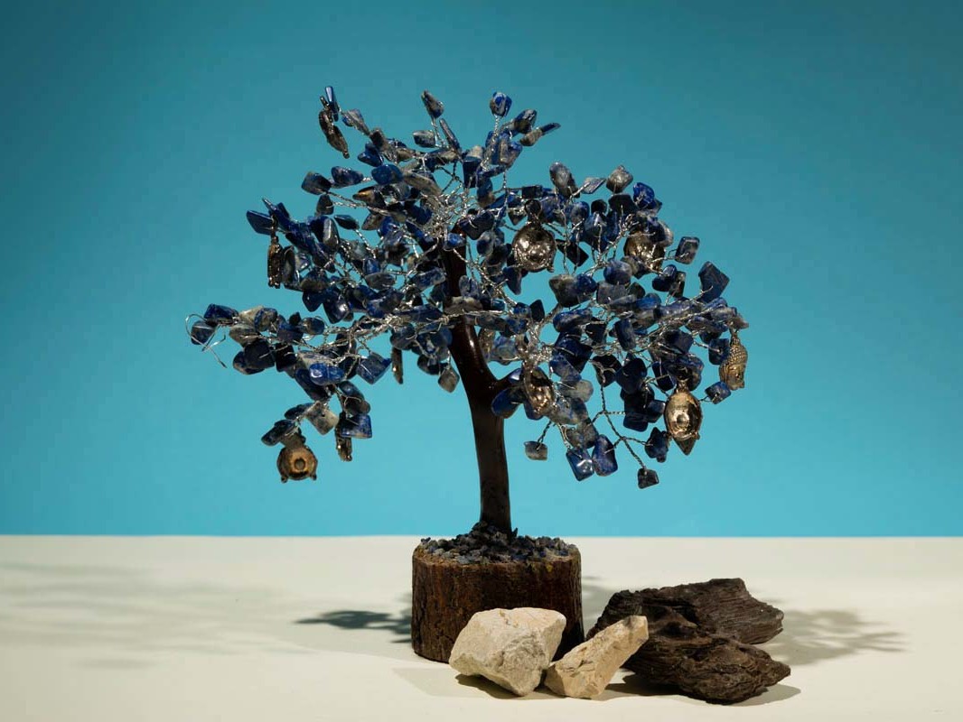 Arbre du Bonheur Lapis Lazuli Bouddha
